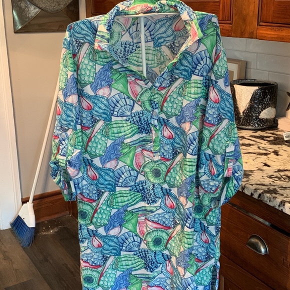 Talbots 100 percent cotton‎ tunic/cover up. Worn about 5 x but great shape! - Picture 1 of 5
